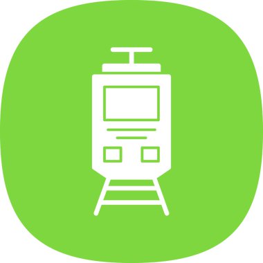 tren simgesi, vektör illüstrasyonu basit tasarım