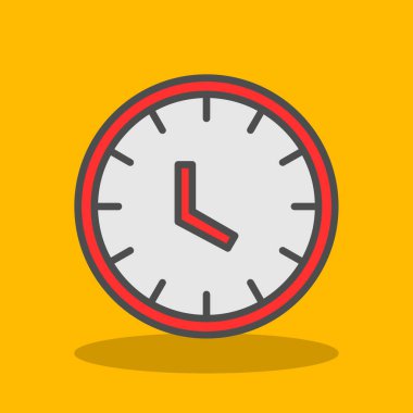 zaman, saat vektör simgesi, illüstrasyon 