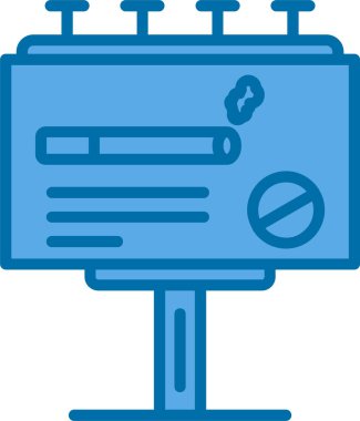 reklam panosu simgesi, vektör illüstrasyonu basit tasarım