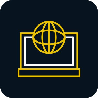 Web tarayıcı simgesi, vektör illüstrasyonu basit tasarım