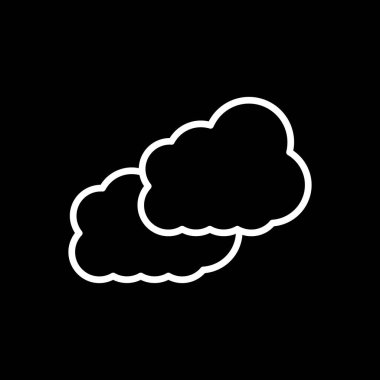 Basit Bulutlu hava simgesi, vektör illüstrasyonu