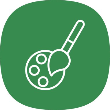 Palet ve boya fırçası. Web simgesi resmedilmesi basit illüstrasyon