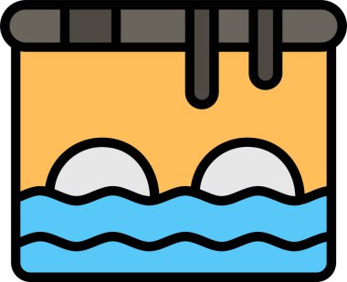 Su şişesi. Web simgesi basit illüstrasyon