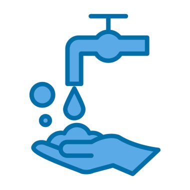 Musluk ikonu. İnce çizgi çizimi. Vektör sembolü kalite tasarımı.