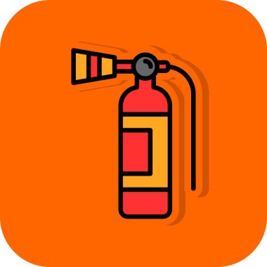 Yangın söndürme simgesi, vektör illüstrasyonu 