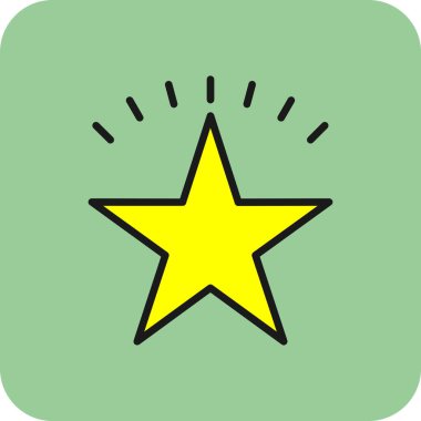 simple flat star icon illustration design