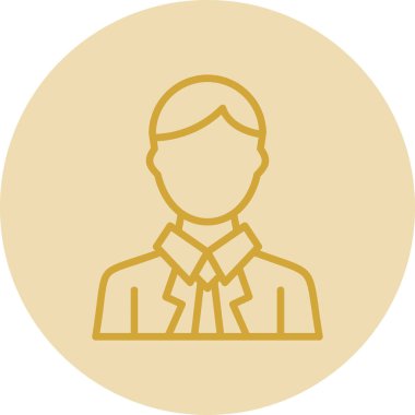 Benzersiz erkek öğretmen vektör çizgisi simgesi