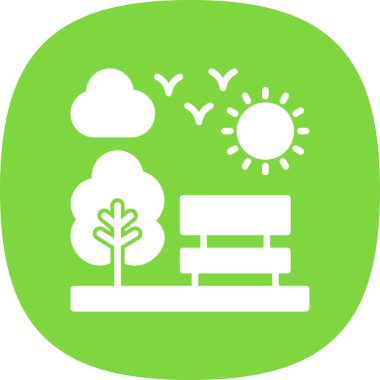 Ağaçlar. Web simgesi basit illüstrasyon