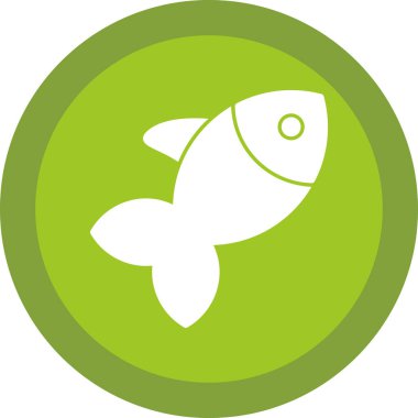 balık simgesi vektör illüstrasyonu