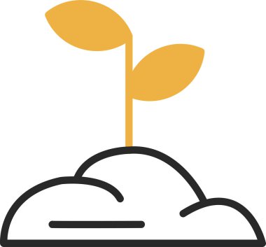 Filizler. Web simgesi basit illüstrasyon          