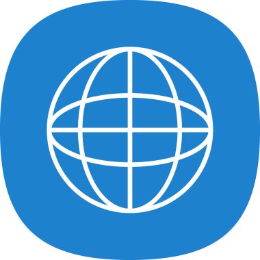 Küre. Web simgesi basit illüstrasyon