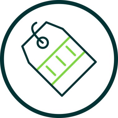 Kırmızı Etiket simgesinin vektör illüstrasyonu