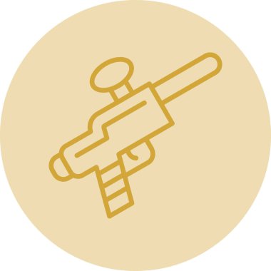 Paintball tabancası simgesi, vektör illüstrasyonu 