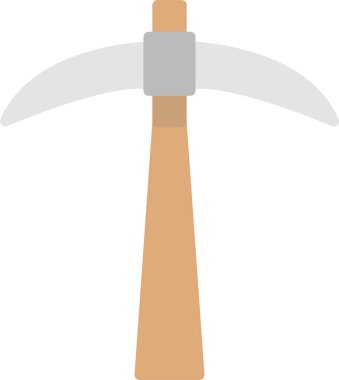 Kazma simgesi vektörü. düz resimleme                        