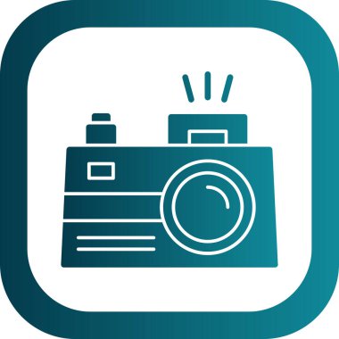 Kamera. Web simgesi basit illüstrasyon