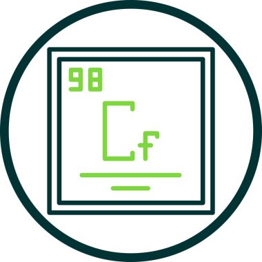 vektör basit simgesi Californiyum 