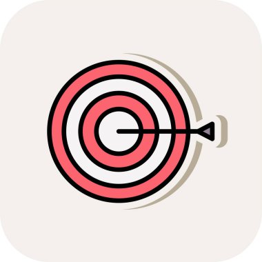 Hedef simgenin vektör illüstrasyonu 