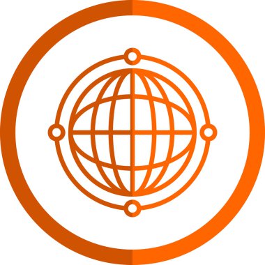  Sanal Dünya Globe web simgesi, vektör illüstrasyonu