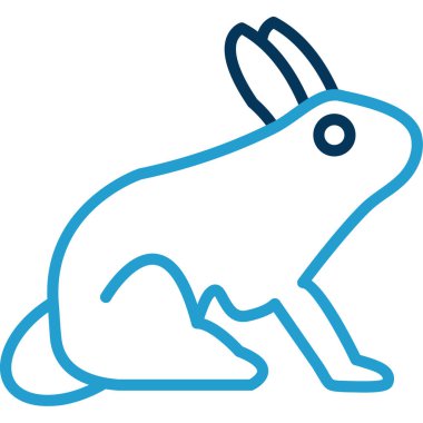 Tavşan. Web simgesi basit illüstrasyon