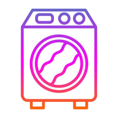 Bir çamaşır makinesinin vektör çizimi