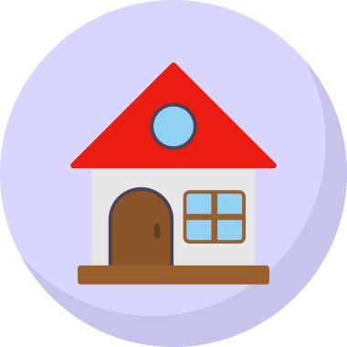 ev web simgesi, vektör illüstrasyonu 