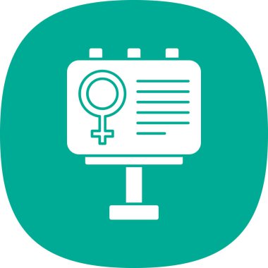 reklam panosu simgesi, vektör illüstrasyonu basit tasarım