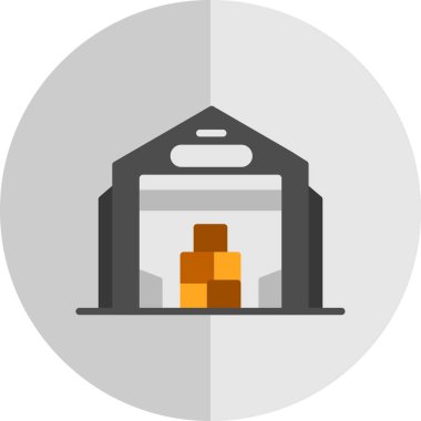 Depo simgesi vektör illüstrasyonu