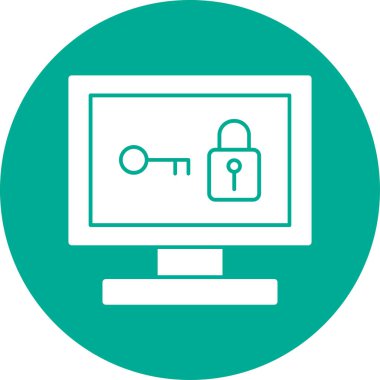 kilit simgesi, vektör illüstrasyonu