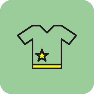 Bir t-shirt simgesinin vektör illüstrasyonu 