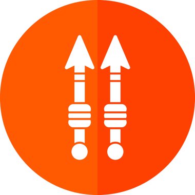 iki ok vektör simgesi, zıpkın oku