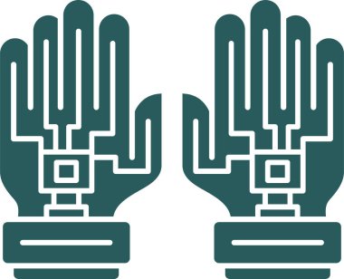 VR Eldivenleri veya Veri Eldivenleri Simgesi, vektör 