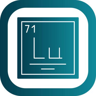 Lutetium simgesinin vektör illüstrasyonu 