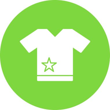 Bir t-shirt simgesinin vektör illüstrasyonu 