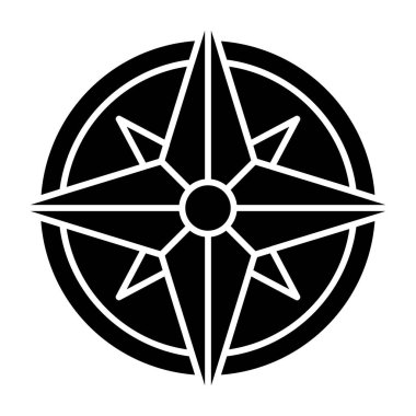 Rüzgar gülü simgesi. vektör çizim  