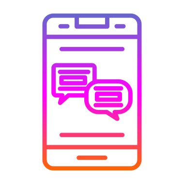 Sohbet simgesi vektör illüstrasyonu