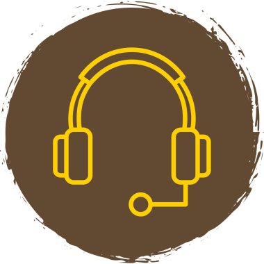 Kulaklık simgesinin vektör illüstrasyonu 