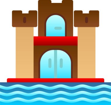 kale ikonu vektör illüstrasyonu