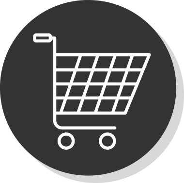 Alışveriş arabası ikonu, illüstrasyon 