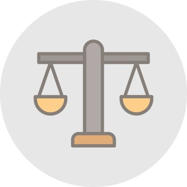 Ölçek simgesi, vektör illüstrasyonu basit tasarım
