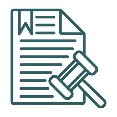 Hukuk ve adalet simgesi, özet tarzı