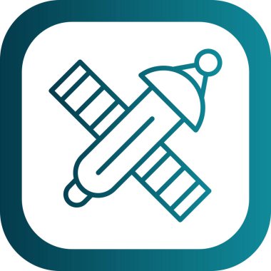 uydu simgesi, vektör illüstrasyonu basit tasarım