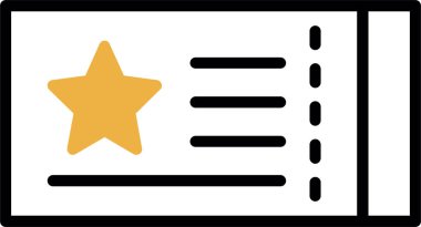 bilet ikonu vektör illüstrasyonu