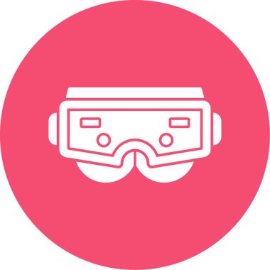 VR gözlük simgesinin vektör illüstrasyonu