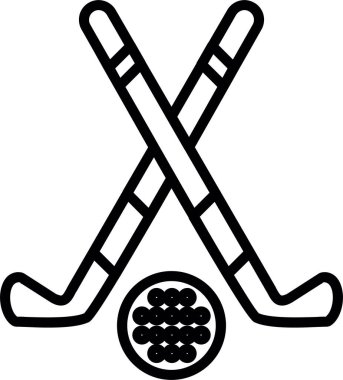 Buz hokeyi ikonunun vektör illüstrasyonu