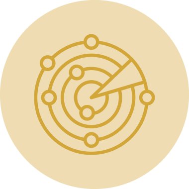 Radar modern simgesinin vektör illüstrasyonu              