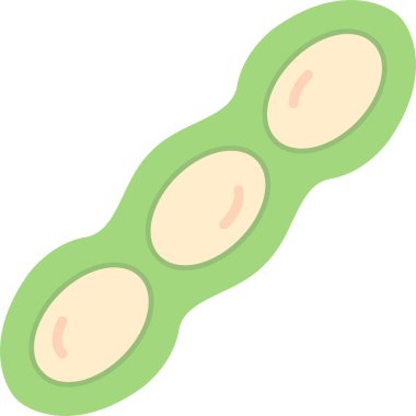 Yeşil bezelyelerin çizgi film çizimi