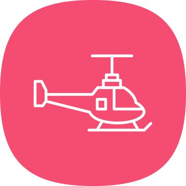 Helikopter. Web simgesi basit illüstrasyon