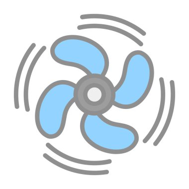 Pervane düz simgesi, vektör çizim