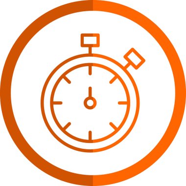 Doldurulmuş kronometre simgesi - taslak biçimi