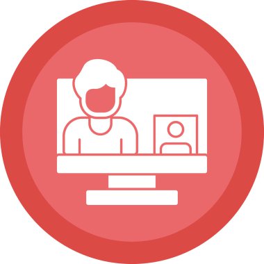 Bilgisayar. Web simgesi basit illüstrasyon